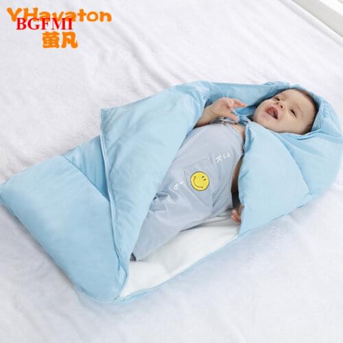 0-2 Years Envelope Baby Newborn Sleeping Bag Winter Stroller Bed Swaddle Blanket Wrap Bedding Cute Embroidered Sleeping Bag Baby