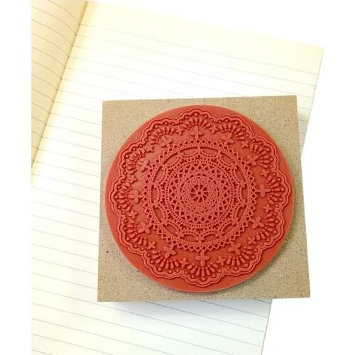 1 Pcs/lot Special Offers Square DIY Scrapbooking Lace Stamps Vintage Flower Wood Rubber Craft Clear Stamps For Scrapbooking