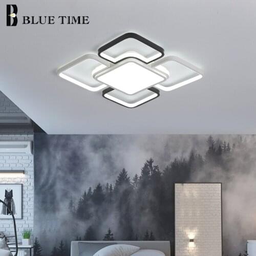 Modern LED Ceiling Lights Indoor Lighting For Living Room Bedroom Kitchen Minimalist Flush Mount Ceiling Lamps with Remote