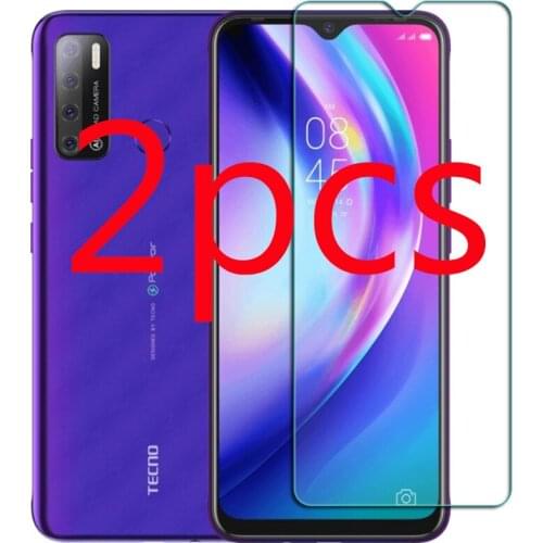 2PCS FOR Tecno Spark 5 Air Tempered Glass Protective on Tecno KD6 SPARK5 Air 7" Screen Protector Glass Film Cover HD