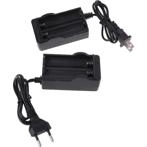EU/US Plug Dual Slot 18650 Battery Charger Lithium Battery Charger for Flashlight Batteries 18650 Charger