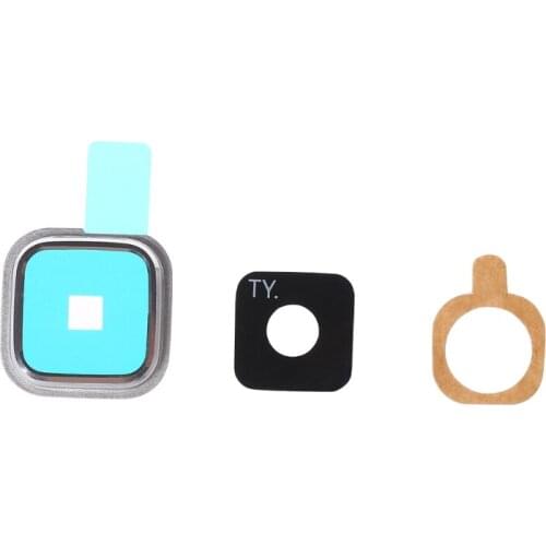 1 Set Rear Camera Lens Glass Cover + Metal Frame + Sticker For Samsung Galaxy S5