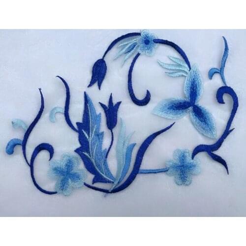 1Piece Flower Embroidery Lace Trim Bridal Wedding Applique Tulle DIY Sewing Trims Wedding Decoration