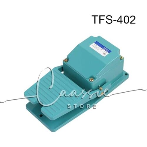 1 PCS Momentary Pedal Foot Switch AC 250V 15A 1NO 1NC With Waterproof Cable Gland TFS-402 Green