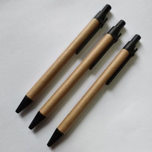 10 PCS/Lot Paper Ballpoint Pen Eco Recycled Paper Rollerball Pens Promotion