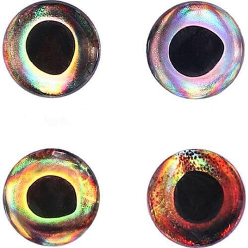 20 Pcs 7-15mm 3D Fly Fishing Lure Eyes Tying Jig Tackle Crafts Dolls Waterproof