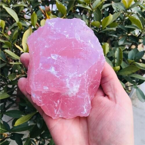 200-900g Natural powder crystal rose quartz raw stone raw gem energy stone