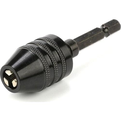 0.3-6.5mm Keyless Drill Chuck Converter, Quick Change Adapter with 1/4" Hex Shank, Small Drill Chuck Change Adapter