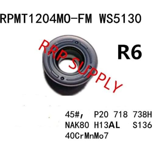 Free shipping 10pcs RRP-RPMT1204MO-FM WS5130 inserts, High quality. HARDSTONE brand