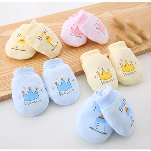 100% Cotton Baby Anti Scratching Gloves Newborn Gloves Protection Face baby Mittens Glove Infant Accessories