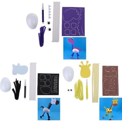 Toys for Children Crafts Kids DIY Homemade 3D animals Kindergarten Learning Early Education Toys Montessori Teaching Aids