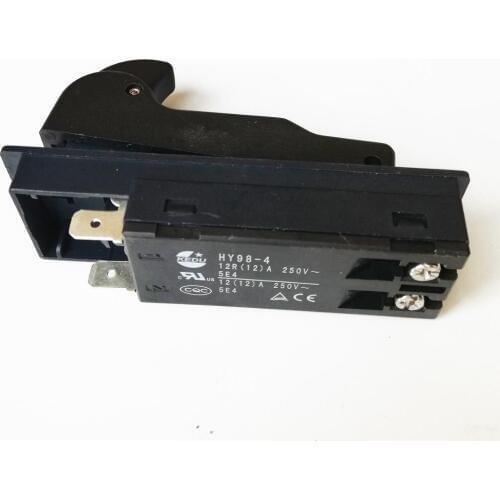 KEDU HY98-4 250V 12(12)A 2Pins Desktop or Handheld Large Power Tool Pushbutton Switches for Eectric Circular Saw Angle Grinder
