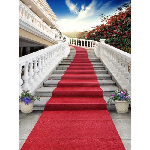 Wedding red carpet photo background vinyl stairs art marriage photography backdrop in photo studio accessories photophone S-2019