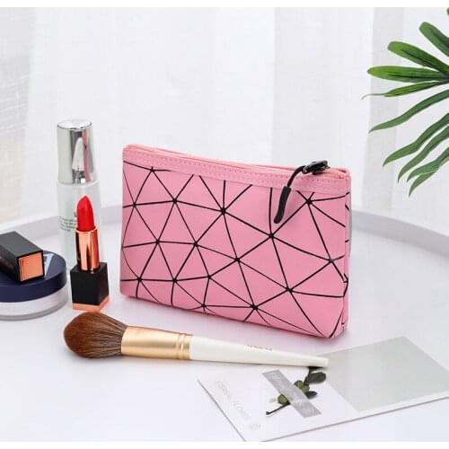 Lozenge Cosmetic Clutches Bag Multifunction Travel Makeup Bag Toiletries Womens Handbags Waterproof Females MakeUp Cases