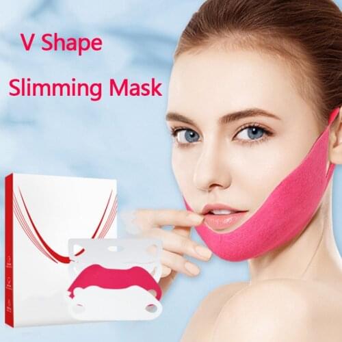 2 Pcs Facial Lifting Firming Mask V Shape Slimming Bandage Chin Cheek Lift Up Anti Aging Face Mask Treatment Skin Care Tool