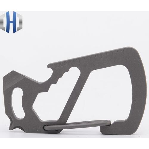 Multifunctional Quick-hanging Titanium Alloy Hanging Keychain Carabiner Outdoor Supplies Hanging Buckle Safety Buckle Multi-tool