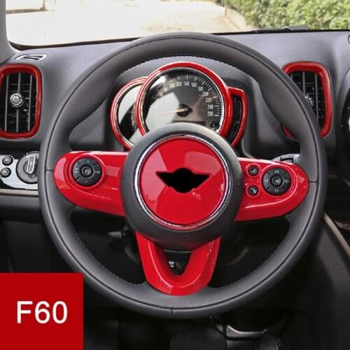 Car Tachometer Steering Wheel Stickers For MINI COOPER F60 Countryman Air Outlet Decoration Window Lift Panel Cover Accessories