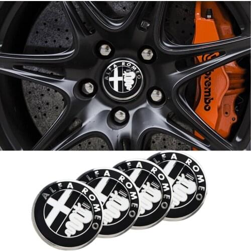 4Pcs Car Wheel Center Hub Caps Emblem Stickers For alfa romeo 159 147 156 giulietta Giulia Stelvio