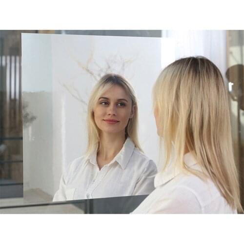 New Bathroom Mirror Wall Stickers Film Mirror Self Adhesive Stick Room Decoration Bathroom Mirror Wall Stickers Film Mirror Self