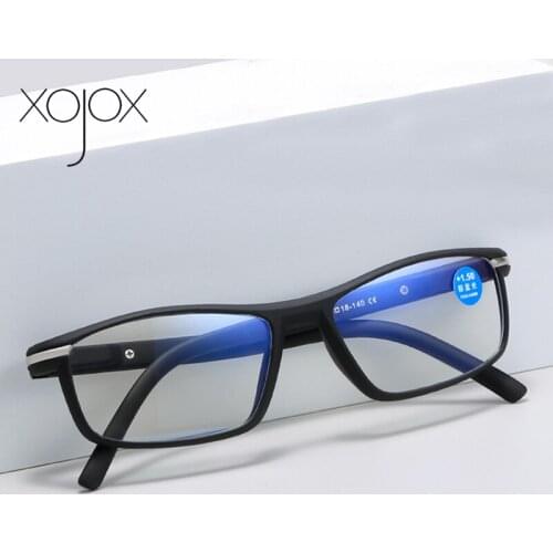 XojoX +1.0 1.5 2.5 3.5 Womens Reading Glasses Men Anti-Blue Light Computer Hyperopia Eyewear Prescription Presbyopia Eyeglasses