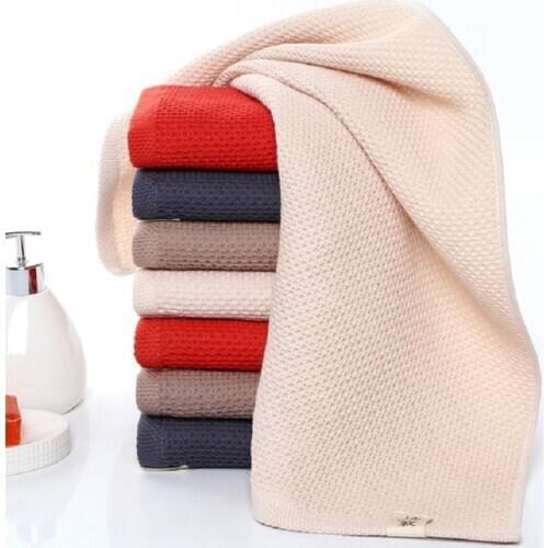 1PC 100% Cotton Hand honeycomb Towels Adults Kids Plaid Towel Face Care Bathroom Waffle Towel Solid Super Absorbent 32*72cm 2020