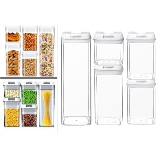 Clear Food Storage Container Pantry Organization Airtight Kitchen Food Canisters