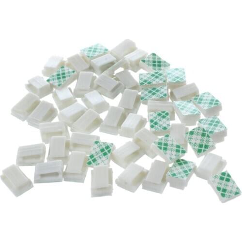 Self-adhesive Wire Bundle Holder Tie Mount Clip, 7 mm Width, 50 Piece