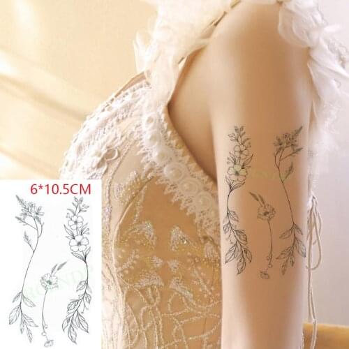 Waterproof Temporary Tattoo Sticker ins Flowers sexy Body Art flash tatoo fake tatto for Women Men