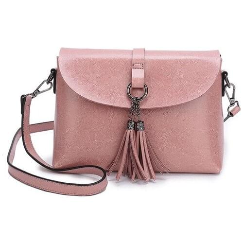 Femme Tassel Mini Crossbody Bag Women Fashion Soft Leather Small Messenger Shoulder Bag