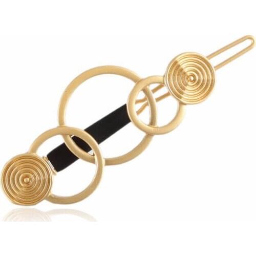 SMJEL Summer 2018 Circle Hairpin Women Girls Party Vintage Spiral Hair Accessories Jewelry Gold Hair Clip Barretes bijoux