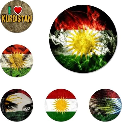 Kurdistan Flag Icons Pins Badge Decoration Brooches Metal Badges For Backpack Decoration