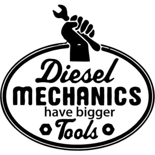 15cm*14cm Creative Fashion Diesel Mechanics Have Bigger Tools Body Stickers C5-1256