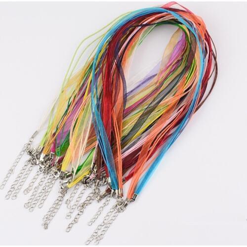 20pcs/lot Mixed Colors Necklace Rope Ribbon Rope DIY Jewelry Accessories