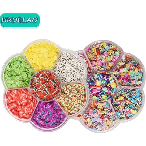 2021 Cartoon Fruit Slices Sets Addition For Nail Art Slimes Charm Filler For Diy Slimes Accessories Supplies Decoration Toy Gift