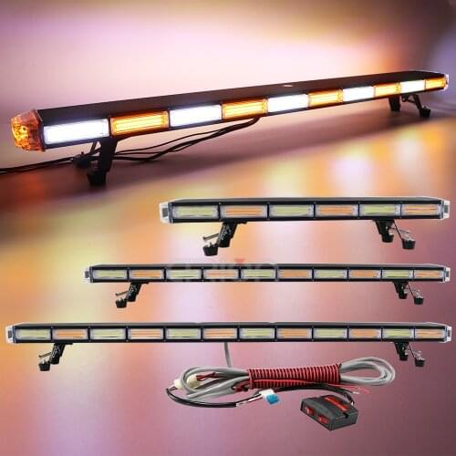 29" to 72" Roof Top COB LED Car Truck Police Emergency Flashing Warning LED Strobe Lights Bar Yellow Amber Green