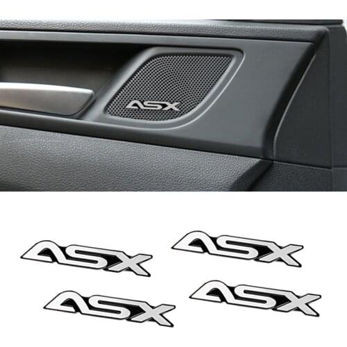 4pcs car audio decorate 3D Aluminum Badge Emblem Sticker For Mitsubishi ASX Lancer 10 Outlander Accessories Car Styling