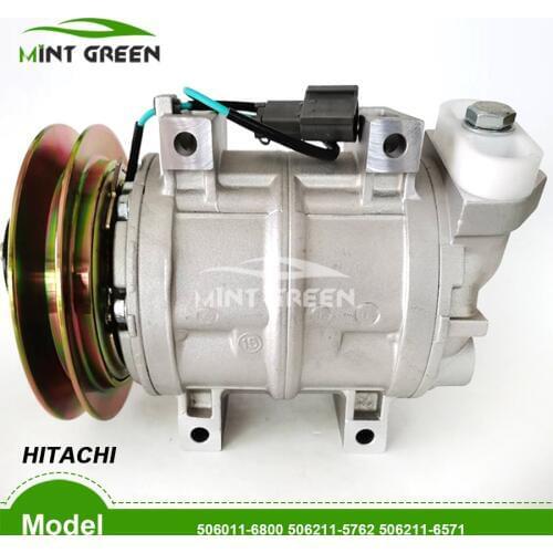 Air-compressor-12v 506011-6800 506211-5762 506211-6571 DKS15CH AC COMPRESSOR FOR CAR HITACHI KENKI KOMATSU EXCAVATORS