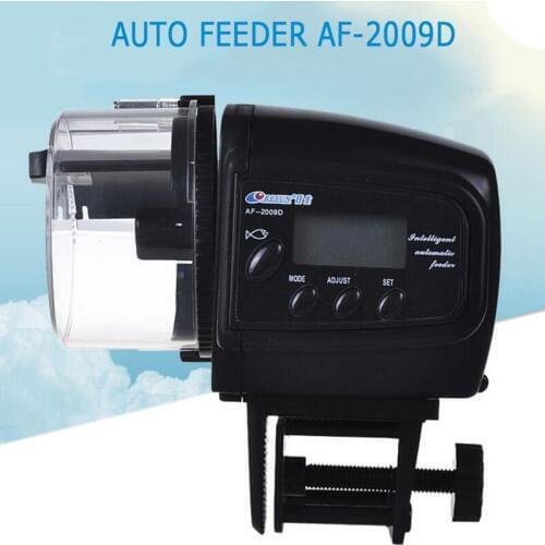 VanKood Aquarium Automatic Feeders with Timer LCD Indicates For Flake Pellets Fish Food Pet Feedings Tank Auto Feeders 1Pcs
