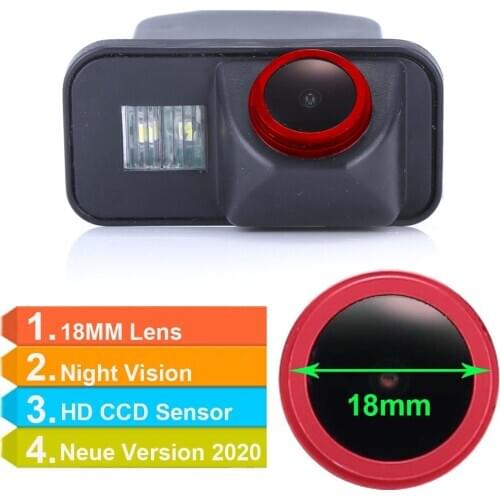 Red 1280*720 pixels 1000TV lines HD Parking Rear view backup reverse car camera for toyota Corolla Tarago Previa Wish Alphard