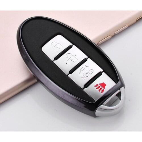 Black Key Cover Fob Case TPU Smart Protective for Nissan 370Z Altima Cube GT-R Infiniti