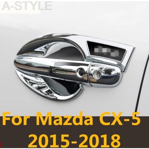 For Mazda CX-5 CX5 CX 5 2015-2018 Car Styling Inner Door Handle Cover Door Bowl Frame Trim Sticker Accessories Blade door bowl