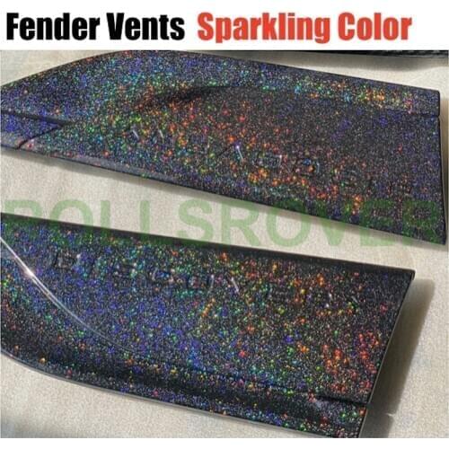 ROLLSROVER Pair of ABS Front Fender Air Vents Molding For Discovery 5 Glossy Sparkling Car Styling Replacement