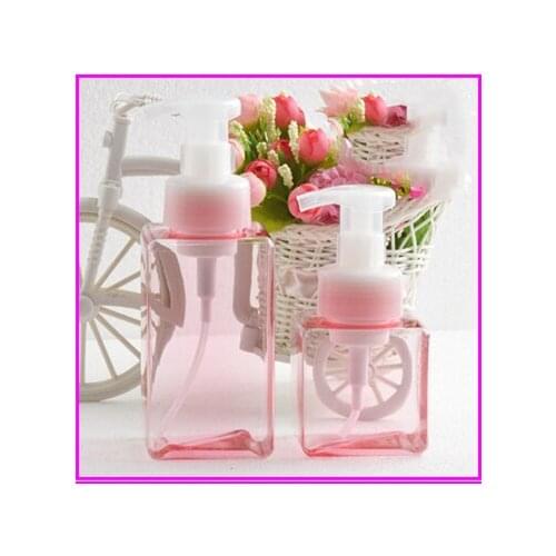 Square Portable Foam Bottle Empty Pump Clear Bottle Lotion shampoo Dispenser Hot koop Refillable Bottles 250ml 450ml 8 oz 15 oz