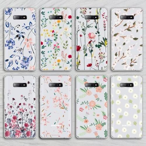 Fashion Cute Flowers art Phone Cases Transparent for Samsung A71 S9 10 20 HUAWEI p30 40 honor 10i 8x xiaomi note 8 Pro 10t 11