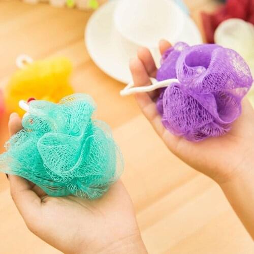 Soft Shower Mesh Foaming Sponge Exfoliating Scrubber Black Bath Bubble Ball Body Skin Cleaner Cleaning Tool Bathroom Accessories