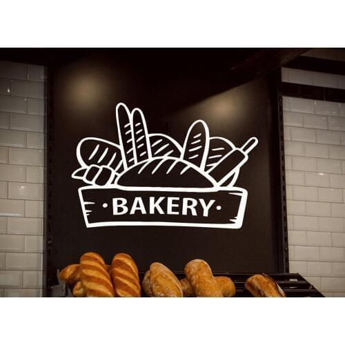 Pastries Bakery Wall Decal Bread Shop Pastry Cakes Biscuits Cafe Wall Window Home Decor Stickers Removable Sign Posters D579