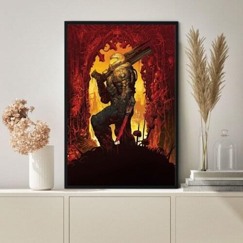 DOOM Game Canvas Art Print Poster Wall Painting Home Decoration (No Frame)
