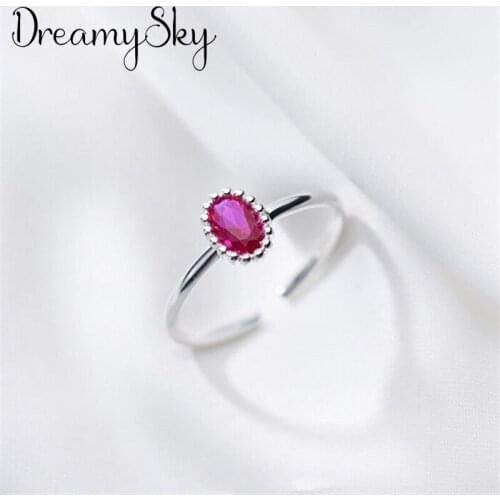 Charming Open Crystal Blue Purple Ring for Women Vintage Boho Party Rings Gothic Punk Jewelry Gifts for Girls 2021