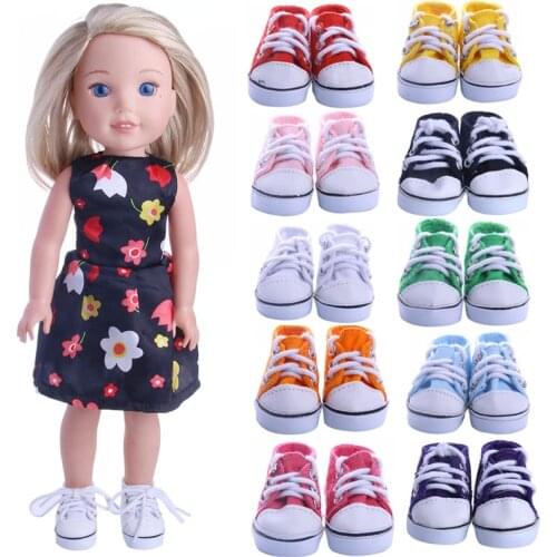 Pure Canvas Shoes Wear Fit Sharon&14.5 Inch Wellie Wisher Doll Clothes Accessories(Buy 3 or more, Free Shipping),Birthday Gift