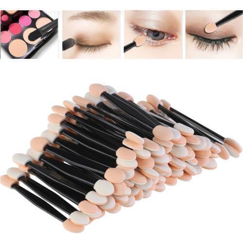 Disposable Eyeshadow Brush Double Sided Eye Shadow Applicator Dual Sided Sponge Nylon Sets Double-head Eyeshadow Brush For Girl